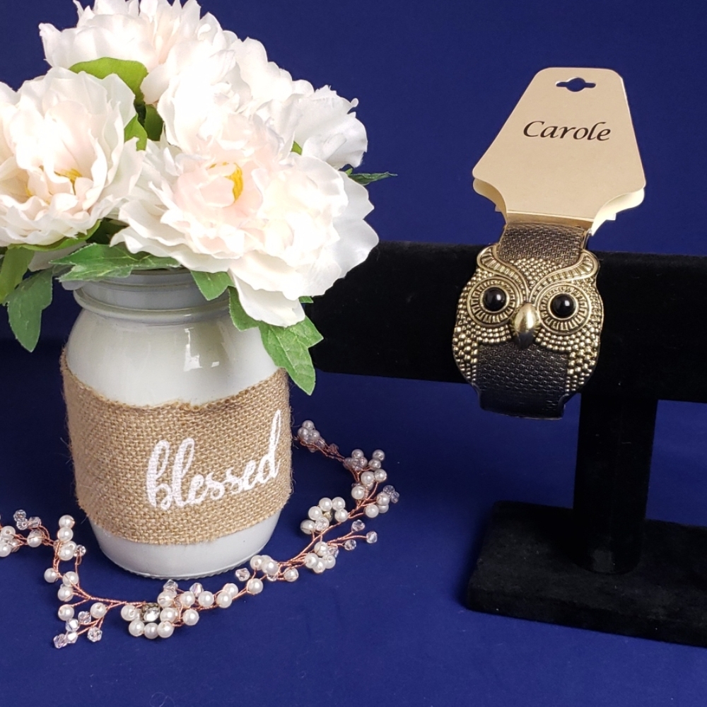 Carole Owl Cuff Bracelet
